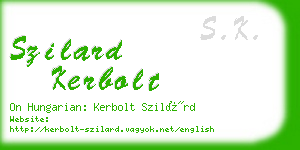 szilard kerbolt business card